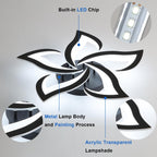 Comely Deckenlampe Led, Deckenleuchte Dimmbar, 40W 4200LM 3000k-6500k Mit Fernbedienung/APP, Moderne Deckenlampe für Wohnzimmer, Schlafzimmer, Kinderzimmer,Schwarz