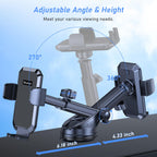 Blukar Handyhalterung Auto, [Upgrade Saugnapf] Handyhalter für Autos Armaturenbrett & Windschutzscheibe, 360° Drehbar KFZ Handy Halterung mit EIN-Knopf-Release für iPhone, Galaxy, Mate usw.