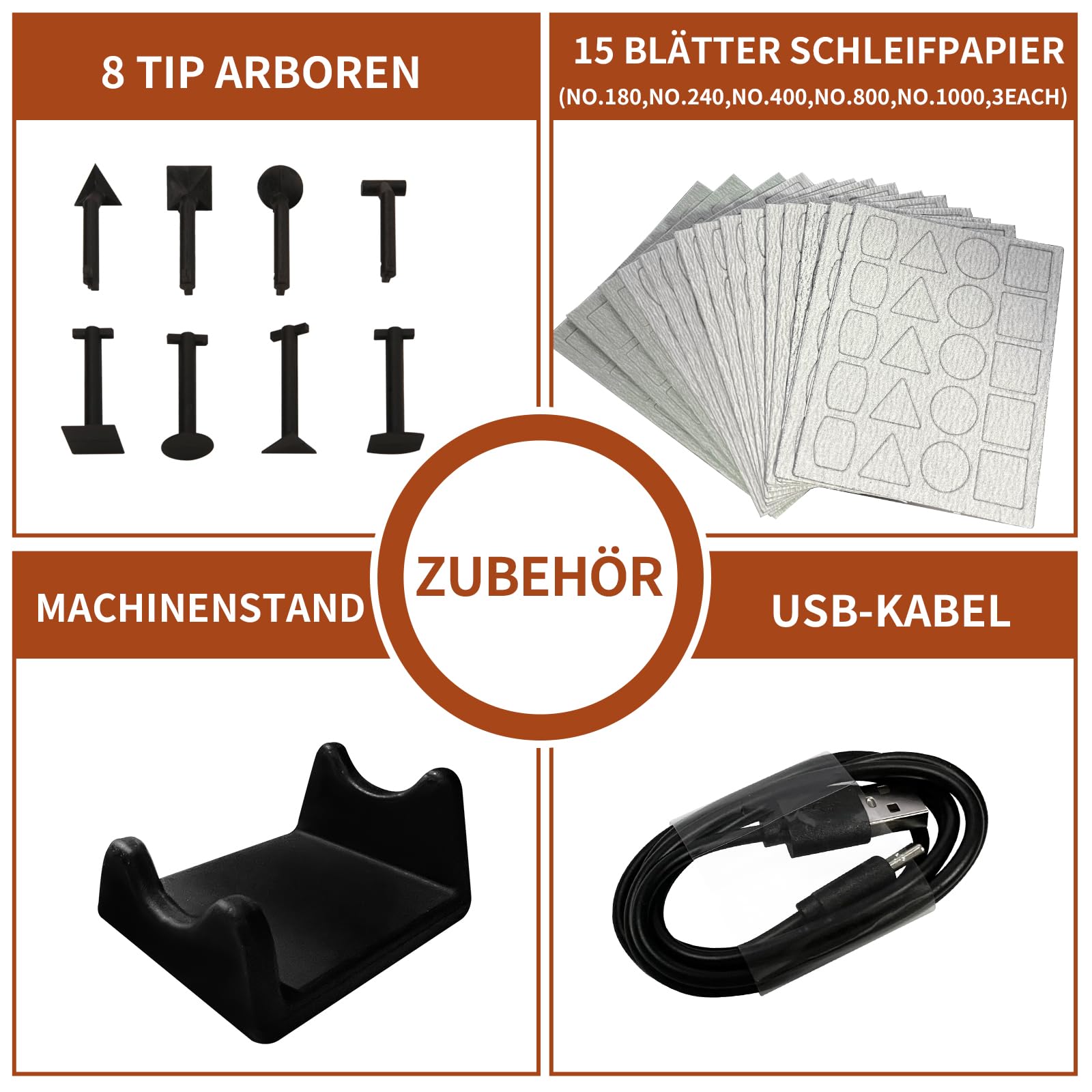 Bucasso Schnurloser Stiftschleifer, variable Geschwindigkeit, Mehrzweck-Elektrowerkzeug zum Schleifen, Polieren, Finishing, DIY-Handwerk (GRAU)