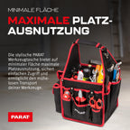 PARAT BASIC Tool Softbag S | Robuste Werkzeugtasche für Elektriker & Handwerker | Kompakte Tool Bag mit Schultergurt & Tragegriff | Kompakte Werkzeugtasche mit 21 Fächern & Reißverschlusstasche