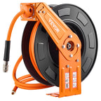 VEVOR Druckluftschlauch Schlauchtrommel, 9,52 mm x 19,81 m Hybrid-Luftschlauch, max. 300 PSI, Schlauchaufroller mit automatischem Aufrollen & Zuleitung, für Decken-/Wandmontage für Werkstatt & Garage