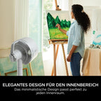 Shark FlexBreeze Ventilator Leise, Hybrid Ventilator Kabelgebunden & Kabellos, Tragbar, für Innen- und Außenbereich, UV- & Wasserbeständig, Ultraleistungsstark, Ultraleise, Weiß FA220EU