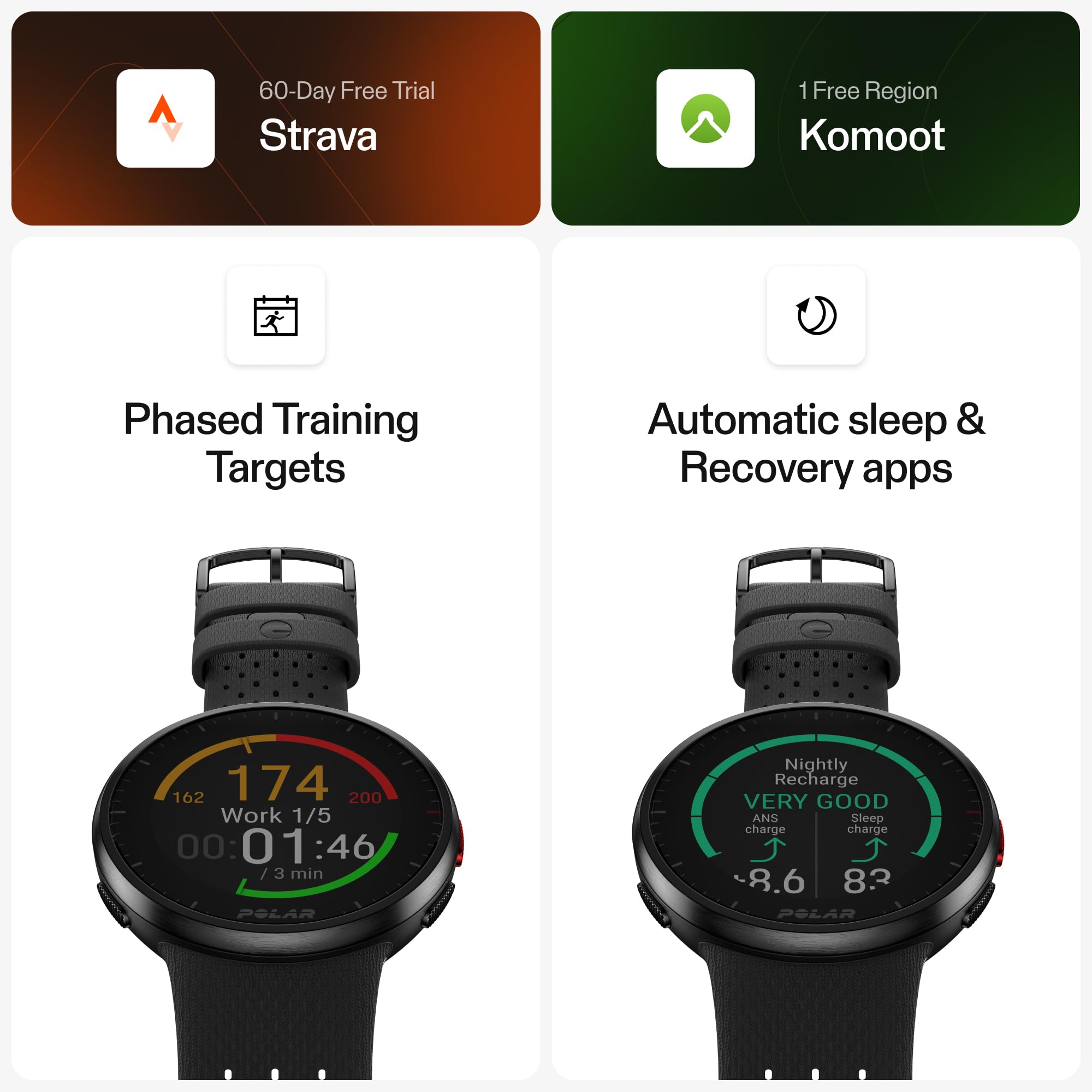 Polar Pacer Pro – Moderne GPS-Sportuhr, Pulsuhr, Smartwatch für Männer und Frauen, Laufuhr Training, Schlafüberwachung und Activity Tracker, Carbon Grey, S-L