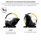 Kinderkraft I-GROW Kindersitz 0-36 kg, I-SIZE 40-150 cm, 360 grad drehbar, Kinderautositz mit Isofix station, FWF und RWF, Verstellbare Kopfstütze/Rückenlehne mit Liegeposition, Grau