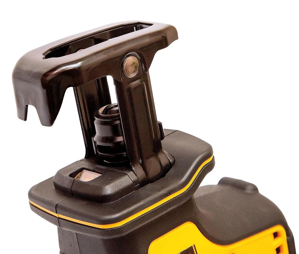DEWALT 18 Volt Akku-Kompakt-Säbelsäge(bürstenloser Motor, sehr kompakte Abmessungen, werkzeugloser Sägeblattwechsel, schwenkbarer Sägeschuh, Lieferung ohne Akku und Ladegerät), DCS369N-XJ
