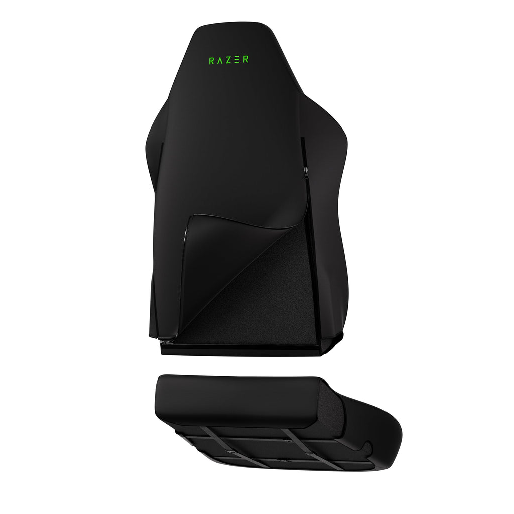 Razer Gaming Chair Sleeves - Designt Iskur V2 X - robust und komplett waschbar - Schutz vor Schmutz und Flecken (2-teilige Design Bezüge für Rückenlehne & Sitzfläche) Schwarz