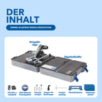 Dremel Blueprint Bürstenlose 12V Akku-Mobile Sägestation mit 1x Kompakt-säge, 1x Sägetischkoffer, 1x 2.0 Akku + Ladegerät, 1x Multi Material Kreissägeblatt, 2x Schraub-zwingen, Mehrere Schnitt-Arten