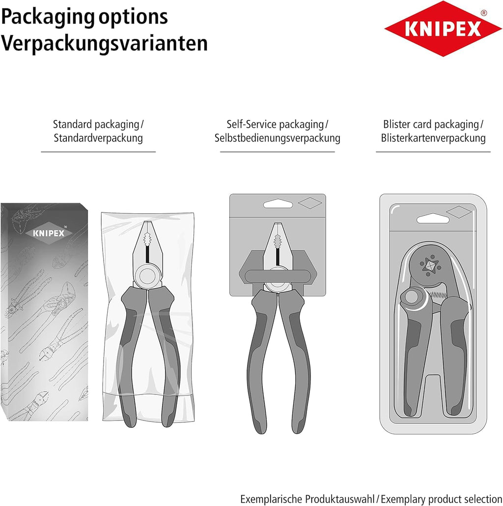 KNIPEX MultiStrip10 Automatische Abisolierzange, 0,03-10,0 mm², einstellbarer Längenanschlag, Abisolierwerkzeug, Abisolierer, 12 42 195