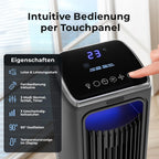 Balter Turmventilator mit Fernbedienung, Ventilator leise 106 cm, Standventilator mit Oszilation, mobiler Luftkühler, 3 Geschwindigkeiten, 3 Modi – Timer bis 15 Std