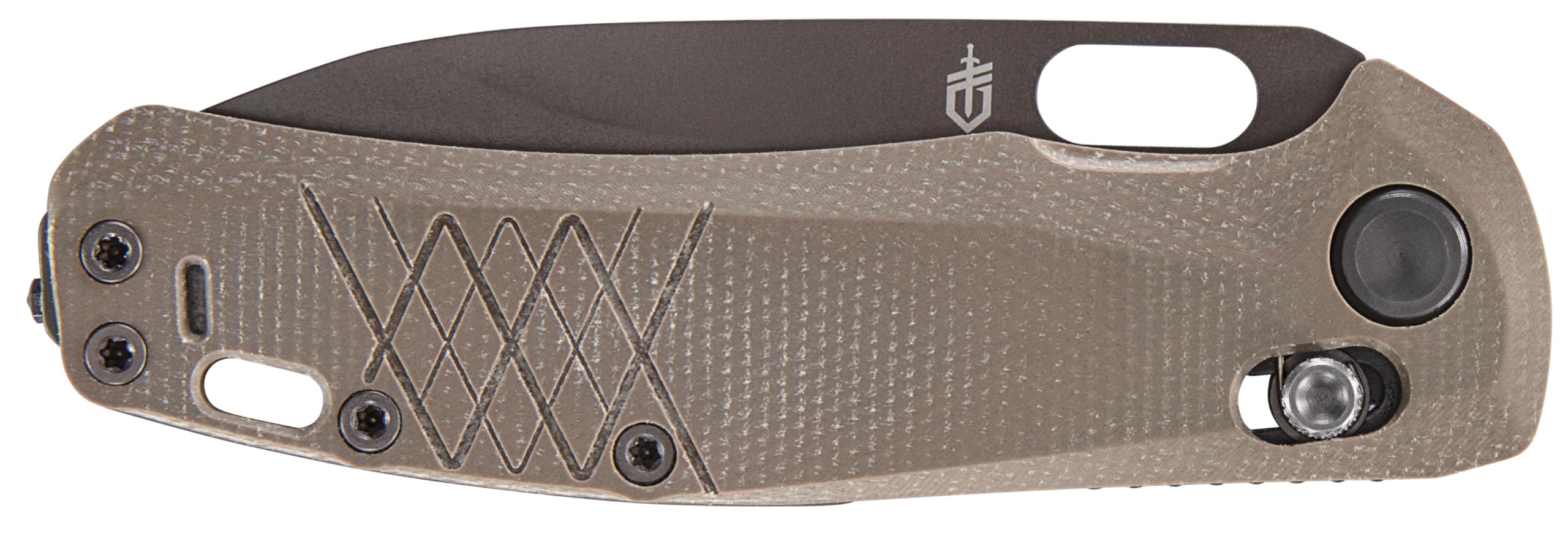 Gerber Taschenklappmesser mit Taschenclip, Scout, Mit Micarta-Griff und Glasbrecher, Klingenlänge: 8,2 cm, Grün, Rostfreier 440A Stahl, 1064583