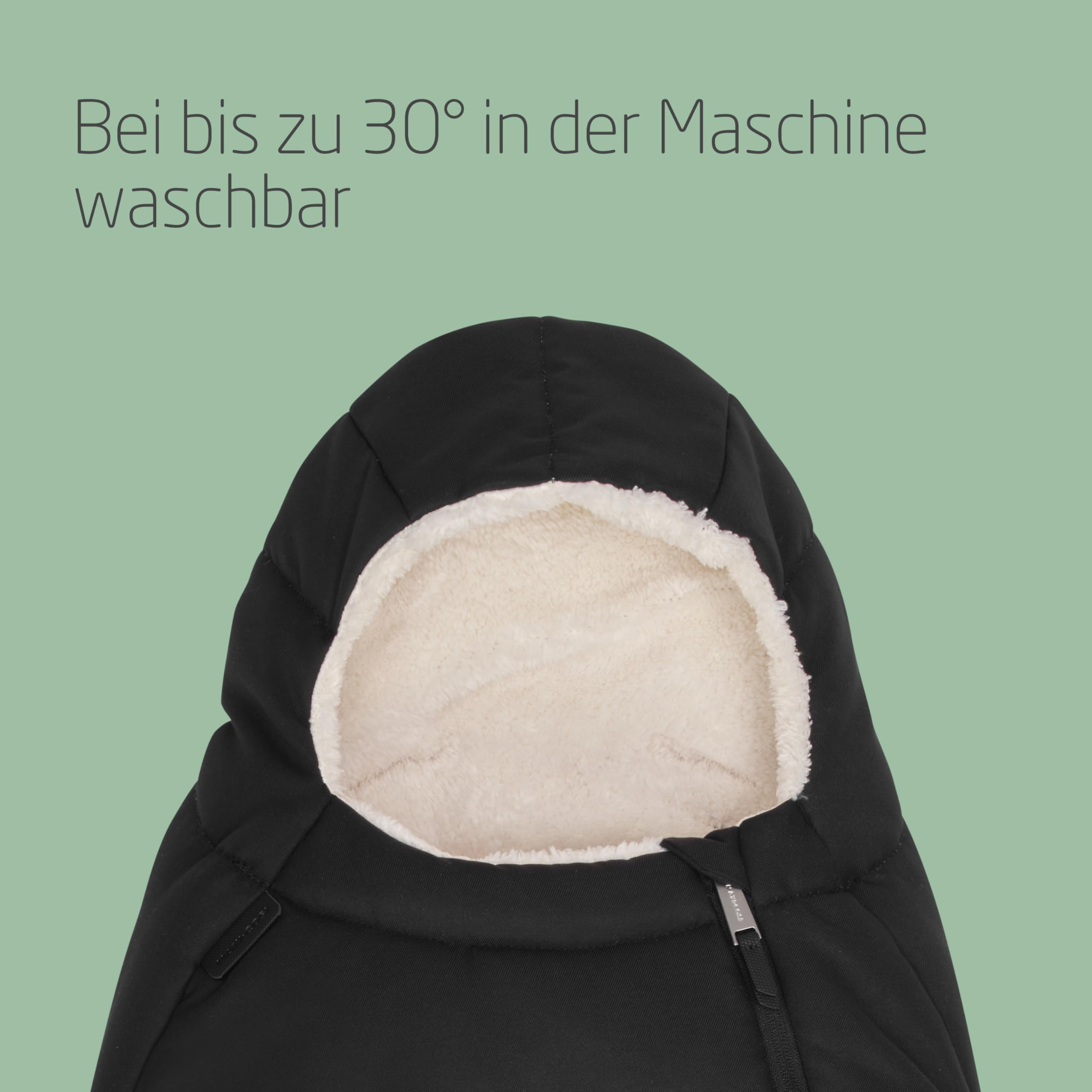 Maxi-Cosi kuschelig weicher 2-in-1 Fußsack, geeignet für alle Maxi-Cosi Kinderwagen, auch als Sitzpolster verwendbar, Twillic Black