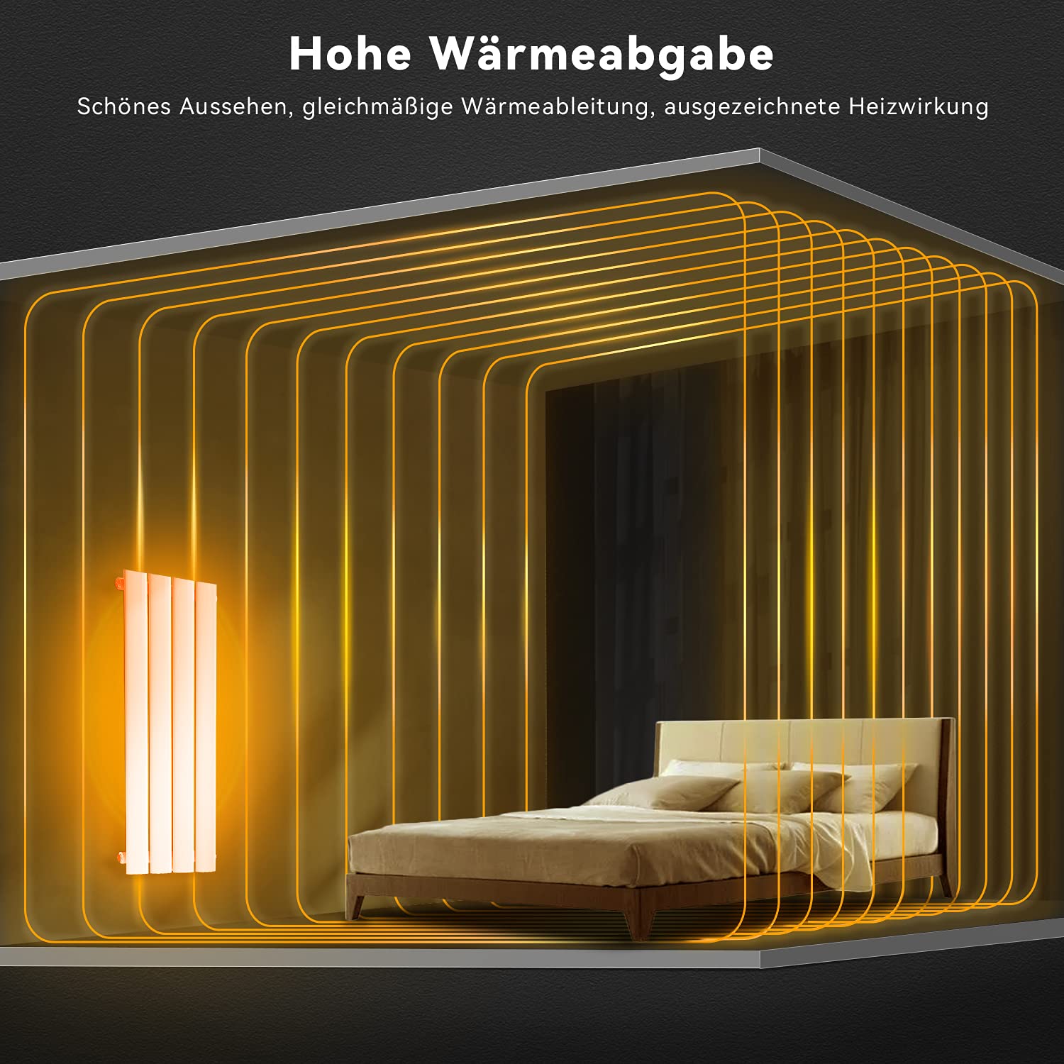 ELEGANT Design Flach Heizkörper 1600 x 539 mm Weiß Badheizkörper Doppellagig Heizkoerper Vertikal Paneelheizkörper