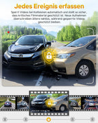 GKU 4K Dashcam Auto,dashcam Auto vorne, Auto Kamera mit integriertem WLAN,170° Weitwinkel,Nachtsicht,WDR,24H Parküberwachung,Loop-Aufnahme,G-Sensor,Dash cam Vorne inklusive 64GB SD Karte