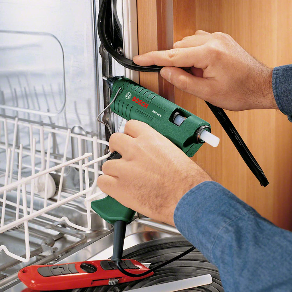 Bosch Klebepistole PKP 18 E (1x extralange Düse, Schmelzkleber, 240 Volt)