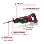 Einhell Professional Akku-Universalsäge TP-AP 18/32 Li BL - Solo Power X-Change (18 V, Brushless, 32 mm Hubhöhe, 300 mm Schnitttiefe in Holz, inkl. 2x Sägeblatt, ohne Akku)