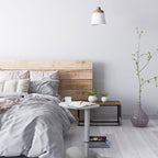 hjh OFFICE 830055 Stehtisch höhenverstellbar Stand III Weiß Beistelltisch Pult mit Gasfeder, Höhe bis 104,5 cm