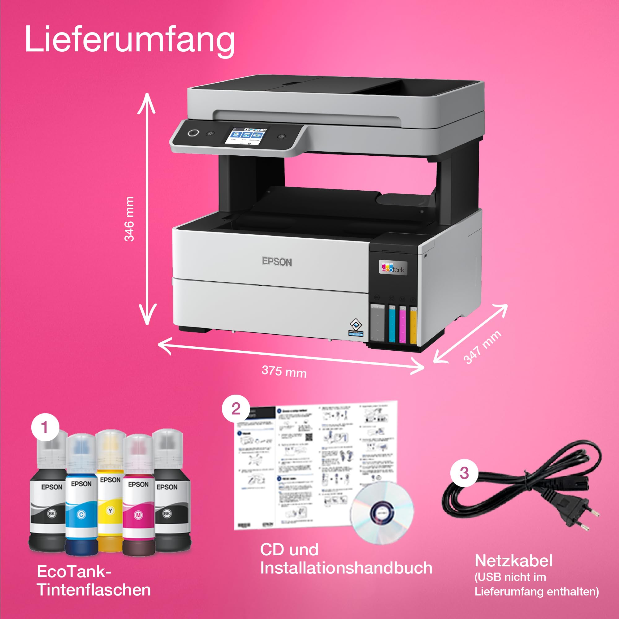 Epson EcoTank ET-5150 DIN-A4-Multifunktions-WLAN-Tintentankdrucker