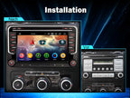 Erisin Android 14 4GB+64GB 8-Kern Autoradio mit CD Bluetooth GPS Navi für VW Golf 5/6 Passat B6 Polo 6R Touran Skoda Seat Tiguan Jetta T5 7" Touchscreen CarPlay Android Auto DAB+ WiFi 4G A2DP Canbus