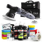Poliermaschinen Set: chemicalworkz DA9 Exzenter Poliermaschine + Sonax Politur Set + Royal Pads Premium Polierpads + Dr. Wack Versiegelung für Lack + Zubehör | 20-teilig