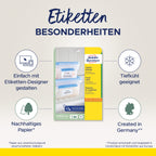 AVERY Zweckform L7976-25 Tiefkühletiketten (200 Aufkleber, 99,1x67,7mm auf A4, selbstklebend, temperaturbeständige und tiefkühlfeste Klebeetiketten für Gefriergut, bedruckbar) 25 Blatt, weiß