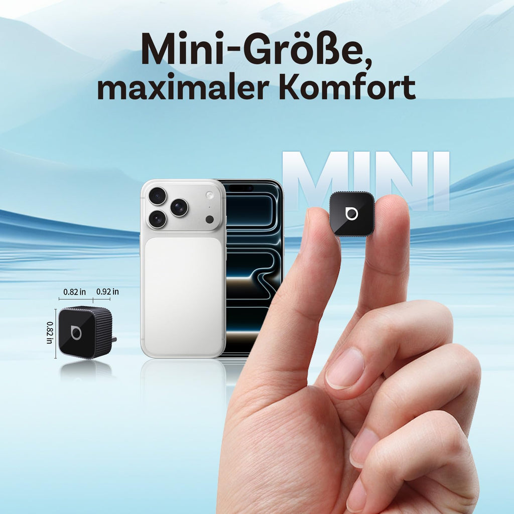 2026 Verbesserter OTTOCAST Mini Slim (USB-C Edition), 2-in-1 Wireless CarPlay & Android Auto Adapter für iOS 10+ & Android 11+, Multi-User-Unterstützung, Plug & Play wandelt Kabel in Wireless(Schwarz)
