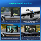 Wireless Carplay Display mit A-pple Carplay & Android Auto, 7 Zoll Tragbares Autoradio mit Bildschirm, Navigationsgeräte für Auto mit Rückfahrkamera, Bluetooth, Mirror Link, Voice Control, FM, AUX