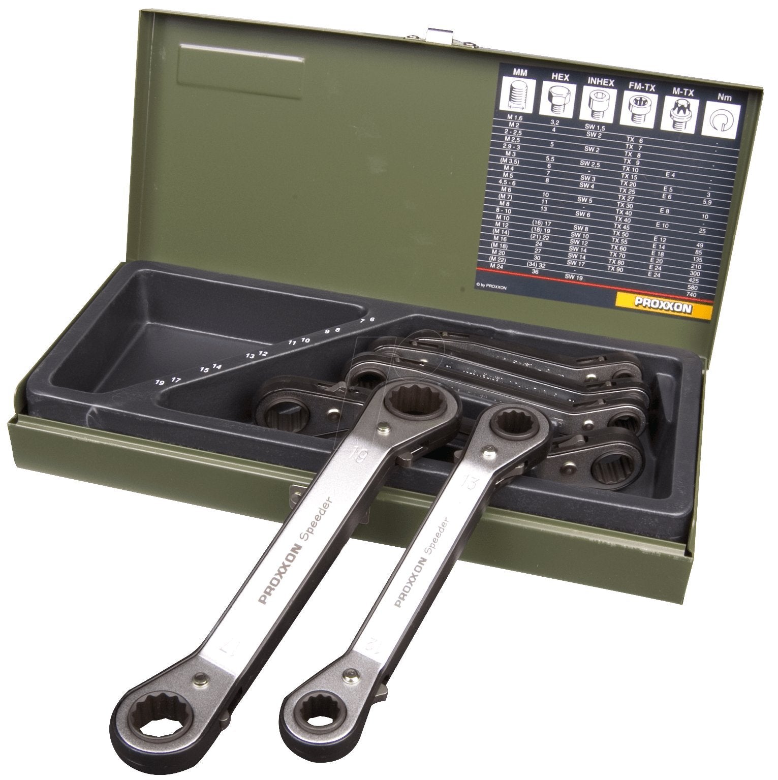 PROXXON 23231 SPEEDER - Satz für Sechskantschrauben 6 - 19 mm, 6 - teiliger Satz