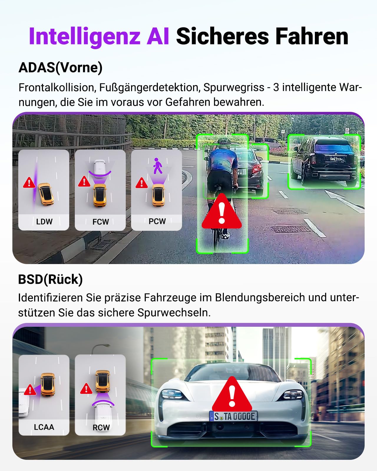 VANTRUE S1 PRO MAX 4K + 2.5K STARVIS 2 Dashcam Auto Vorne Hinten, 5G WLAN PlatePix AI Dash Cam GPS 360° HDR Puffer Parküberwachung Auto Kamera, LTE Optional, Sprachbefehl, Privatsphäremodi, 1TB Max