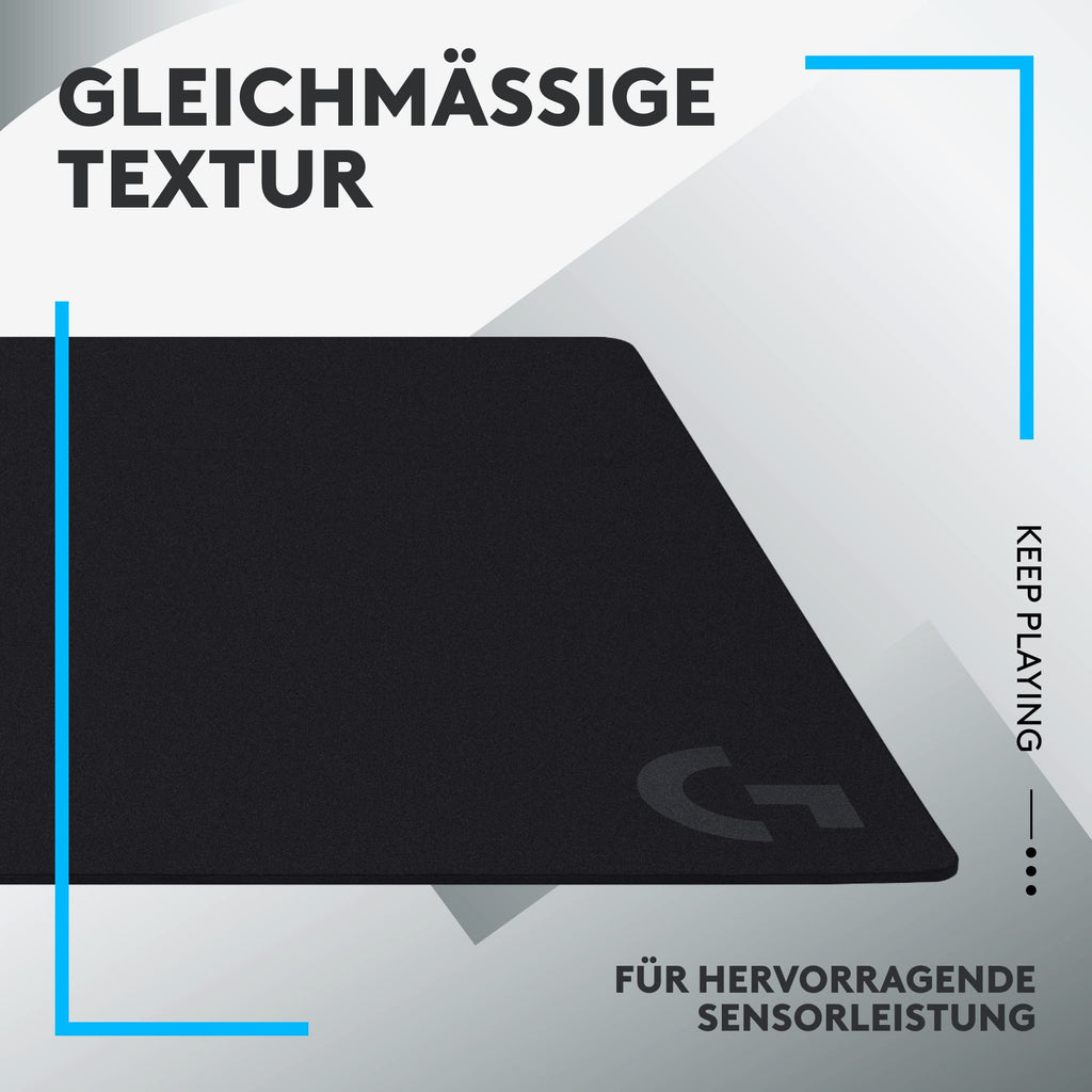 Logitech G G840 Extra Großes Gaming-Mauspad, optimiert für Gaming-Sensoren, mäßige Oberflächenreibung, rutschfeste Mausmatte, Mac- und PC-Gaming-Zubehör, 900 x 400 x 3 mm
