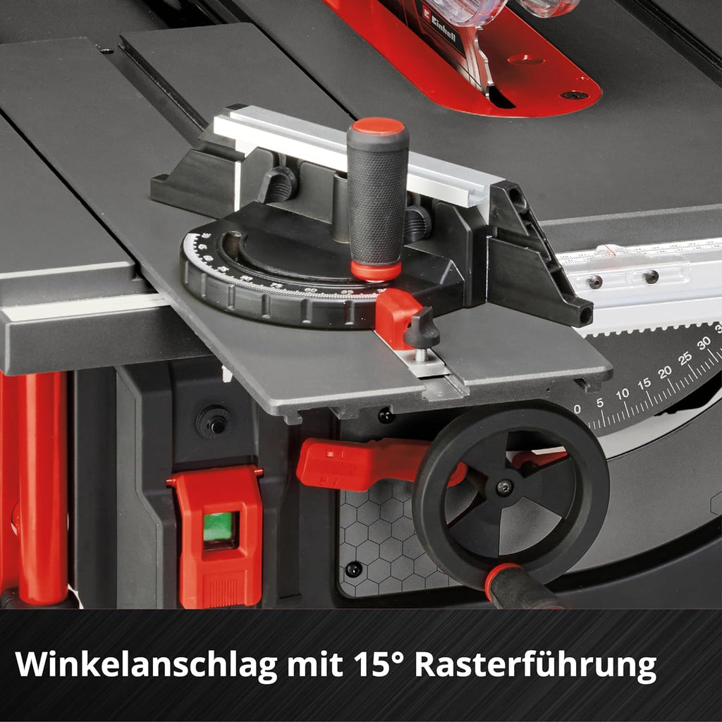Einhell Professional Tischkreissäge mit Schiebetisch TP-CC 10 T (2000 W, 85 mm Schnitthöhe, Ø 254 mm Sägeblatt, Schiebeschlitten, Tischverbreiterung, Winkelanschlag)