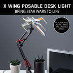 Paladone Star Wars X-Wing Flexibler Tischlicht, 15 cm (5,9 Zoll) breite Replik des Schiffs mit LED-Beleuchtung, Betrieben durch im Lieferumfang enthaltenes USB-Kabel, Weiß
