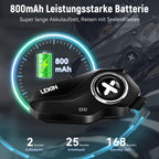 LEXIN G1 Motorrad Bluetooth 5.0 Kopfhörer, Helm Headset für Musik und Navi-Ansage Hören, Freihändiger Anruf, Sprachbefehl-Assistenten, HD Lautsprecher, DSP und CVC Geräuschunterdrückung, Einzelpack