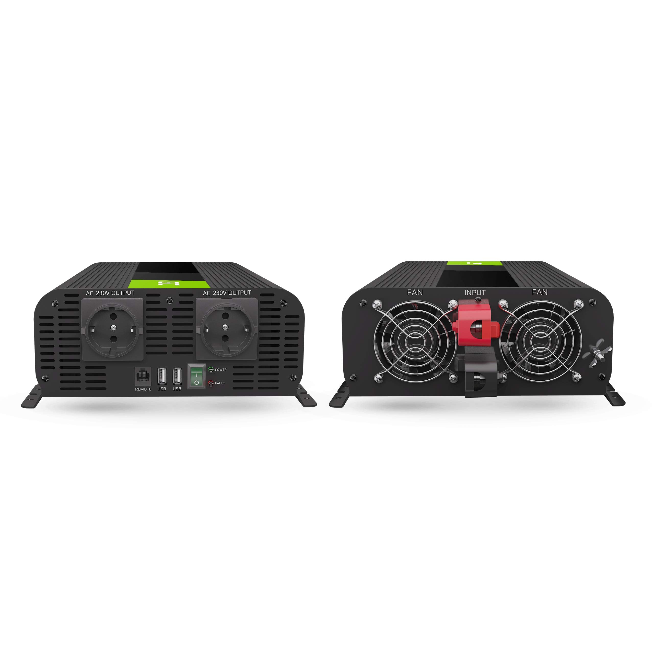 Green Cell PRO 2000W/4000W 12V auf 230V Reiner Sinus Volt kfz Spannungswandler Wechselrichter Konverter Pure Sine Wave Power Solar Inverter DC AC Umwandler Stromwandler Wohnwagen Auto Autoladegerät