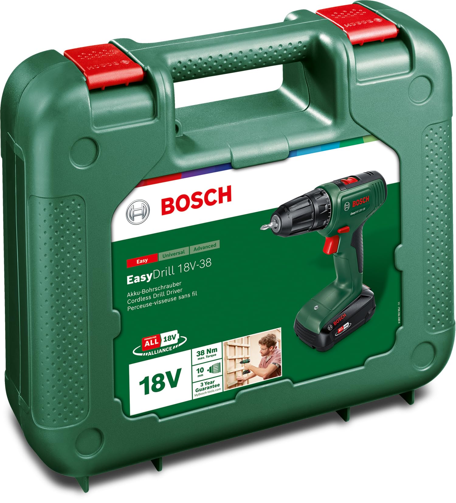 Bosch Akkuschrauber EasyDrill 18V-38 (1x Akku 2,5 Ah; 18 Volt System; im Koffer)