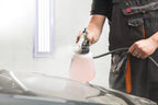 BenBow Druckluft Reinigungspistole Classic - Wirbelwind-Effekt für effiziente Schmutzentfernung im Auto - mit 1-Liter-Behälter, Trichter und Trichter mit Bürste