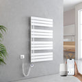 EMKE WiFi Handtuchheizkörper Elektrisch 1041x600 mm - Flach Badheizkörper Elektrisch, Elektrischer Handtuchwärmer Handtuchtrockner Handtuch Heizkörper Bad mit Thermostat und Heizstab - 600W, Weiß