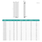EMKE Design Heizkörper Flach, 1800x616 mm Vertikal Flachheizkörper mit Mittelanschluss, Einlagig Weiß Paneelheizkörper Wandheizkörper für Bad, Schlafzimmer & Wohnzimmer, 1118W