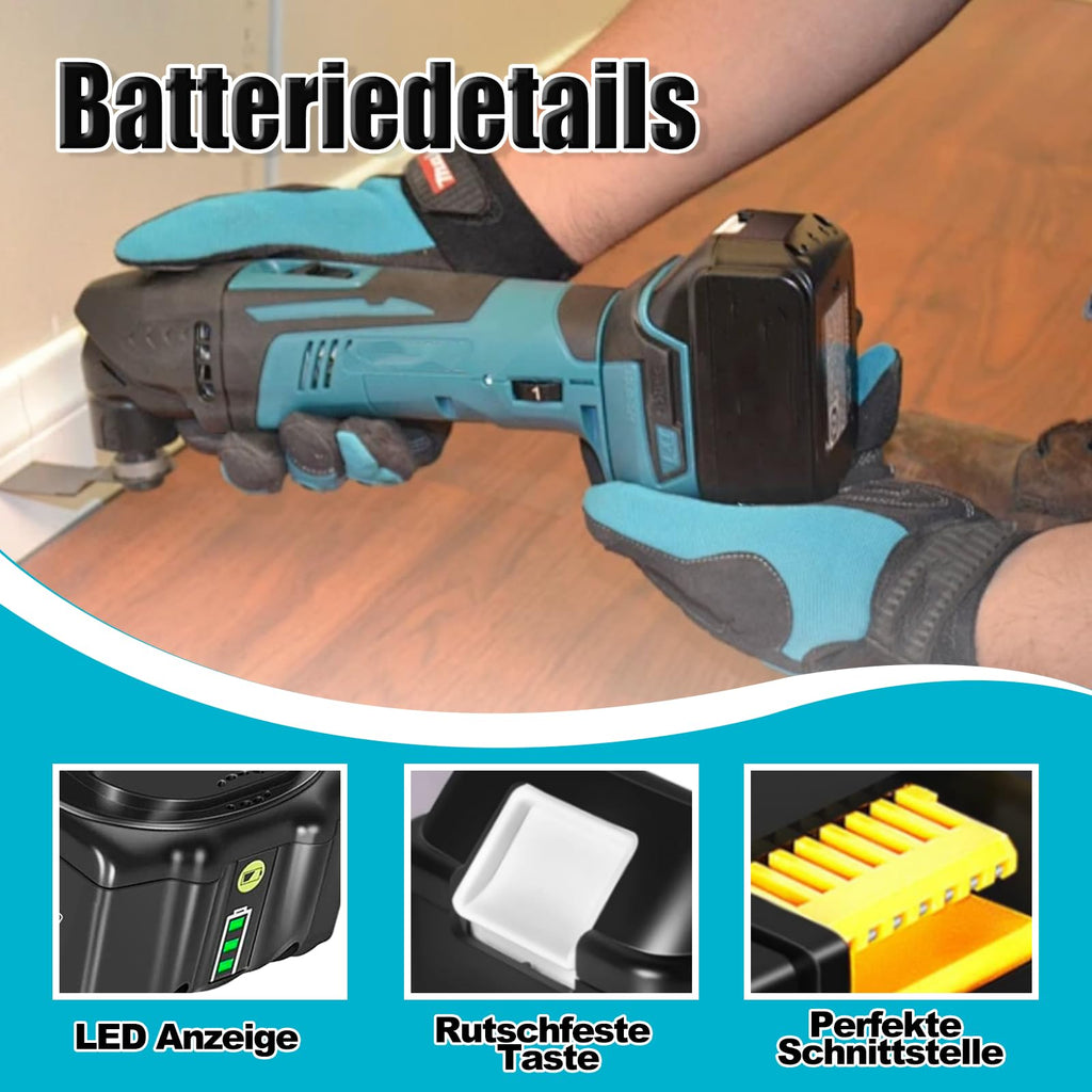8000mAh BL1860 Ersatzakku für makita akku 18v 8Ah Ersatzakku für Makita akku BL1850 BL1850B BL1860 BL1860B BL1840B BL1840 BL1830 BL1835 BL1845 194204-5 LXT-400 Werkzeugakku mit LED (8.0-4-C)