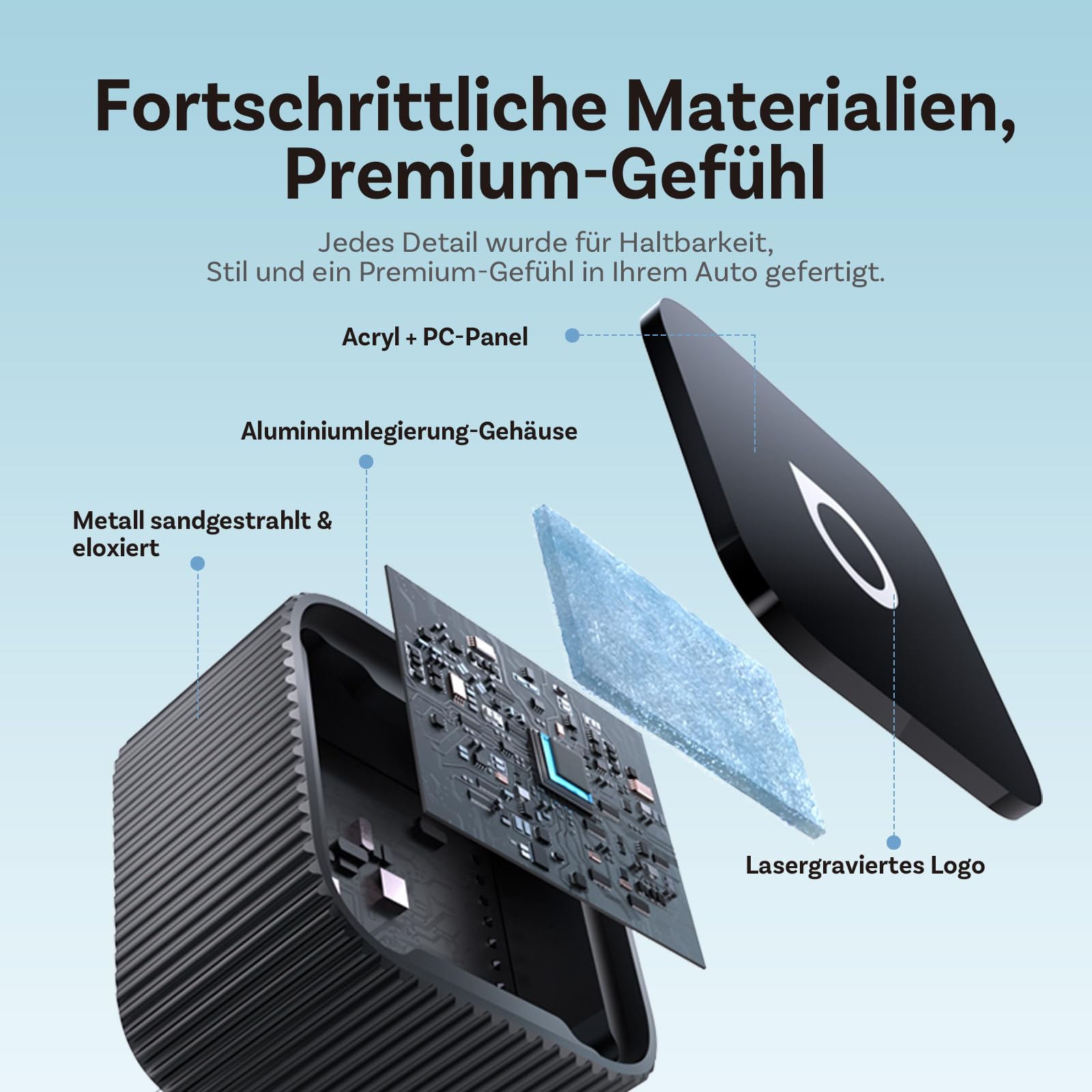 2026 Verbesserter OTTOCAST Mini Slim (USB-C Edition), 2-in-1 Wireless CarPlay & Android Auto Adapter für iOS 10+ & Android 11+, Multi-User-Unterstützung, Plug & Play wandelt Kabel in Wireless(Schwarz)