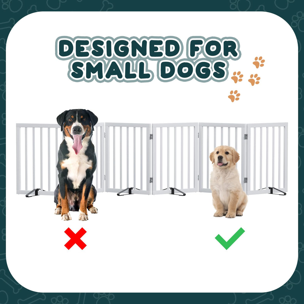 Semiocthome Freistehende Baby- & Haustiergitter aus Bambus, Hunde- und Katzengitter für Türen, Treppenschutzgitter für Welpen, Faltbare Sicherheitsgitter (Schwarz, 3 Panels -60cm Height)