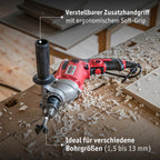 WALTER Schlagbohrmaschine (910 Watt, elektr. Drehzahlregelung, mit zweiten Handgriff, Tiefenanschlag, max. Bohr-Ø: Holz: 25 mm, Beton: 16 mm, Metall: 13 mm)