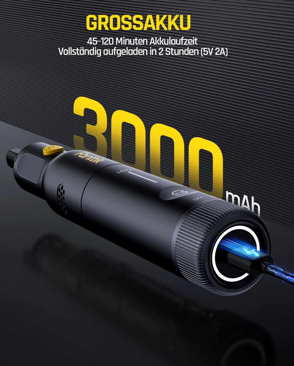 Fanttik F2 PRO Akku Multifunktionswerkzeug, starker Magnetmotor, Revostor-Hub, Rotationswerkzeug Set mit 5 Gang (25000 U/min), zum Schleifen, Polieren, 3D-Druck, Bohren, Schnitzen, Schneiden