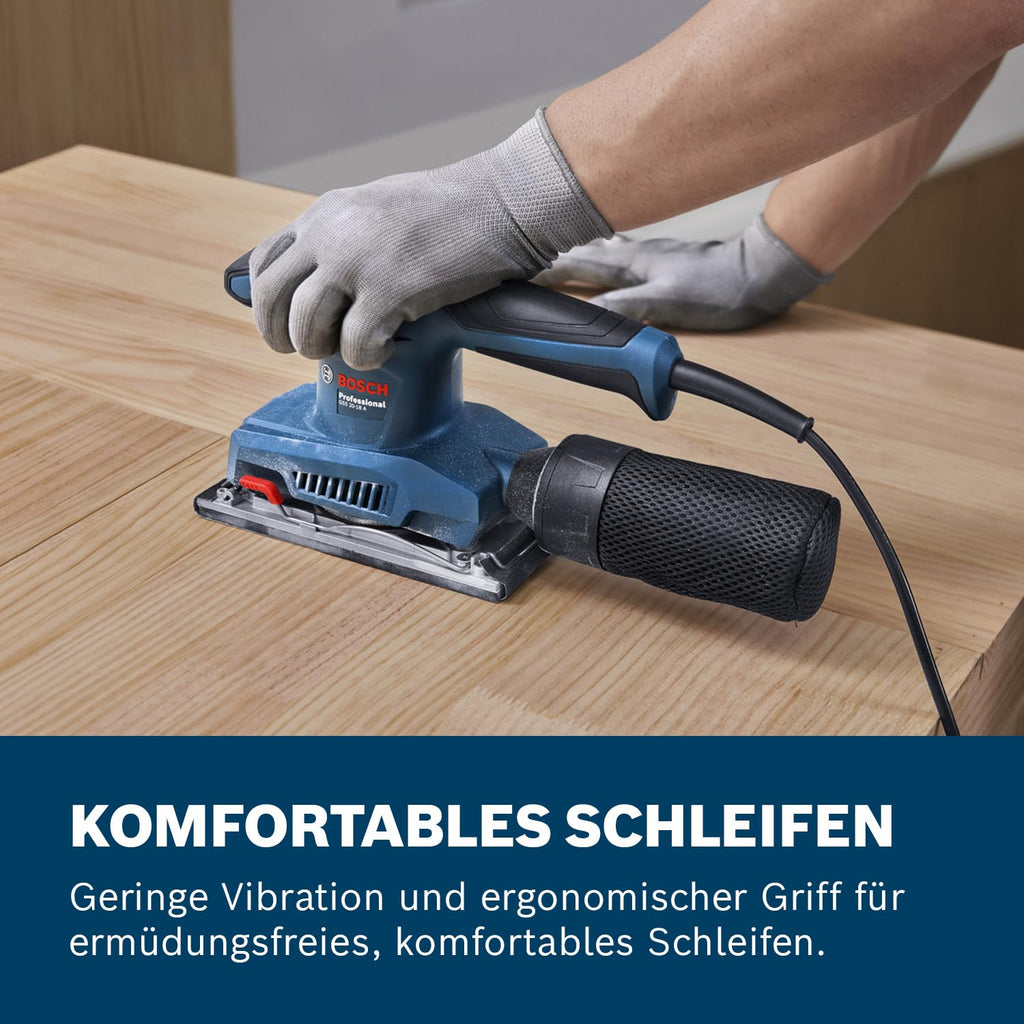 Bosch Professional kabelgebundener Schwingschleifer GSS 20-18 A (inkl. Staubbeutel, Schleifplatte)