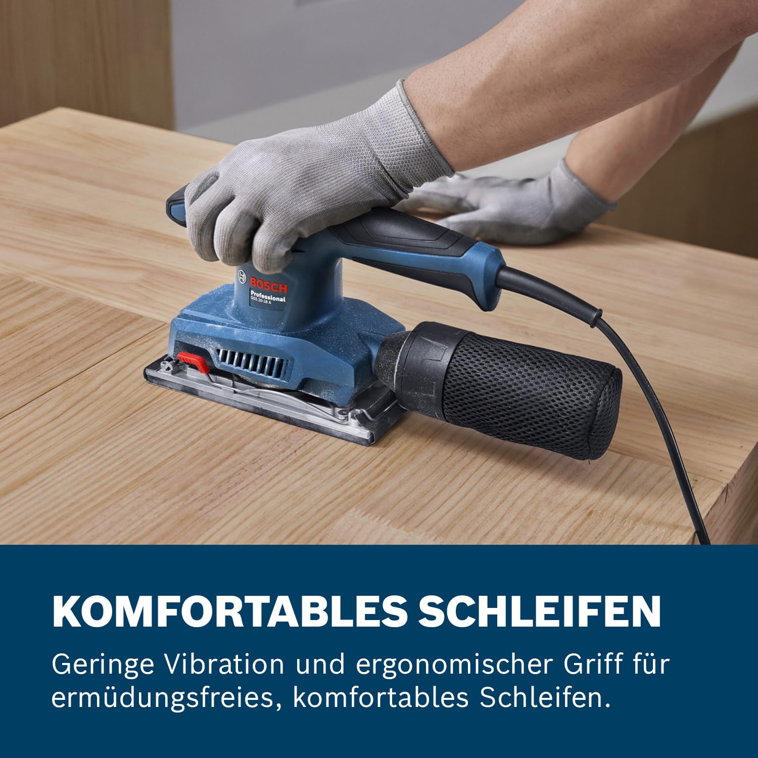 Bosch Professional kabelgebundener Schwingschleifer GSS 20-18 A (inkl. Staubbeutel, Schleifplatte)