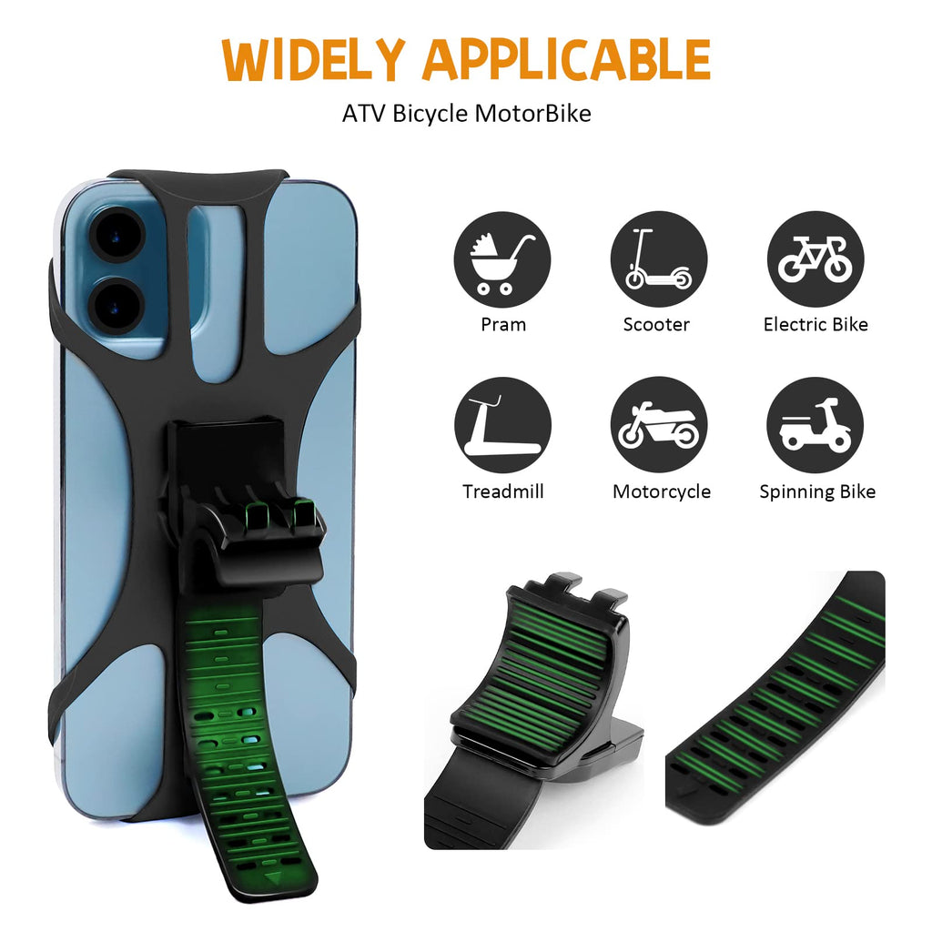 Rouclo Handyhalterung Fahrrad, Universal 360° drehbare, Handyhalter Motorrad Kompatibel mit iPhone 15/15plus/15pro/15pro max/14/13/12/11/XS, 4,5-7 Zoll Smartphones (Schwarz-4) 1