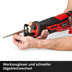 Einhell Akku-Universalsäge TE-AP 18/26 Li-Solo Power X-Change (Li-Ion, 18V, 26 mm Hubhöhe, 18 cm Schnitttiefe in Holz, inkl. Sägeblatt, Lieferung ohne Akku & Ladegerät)