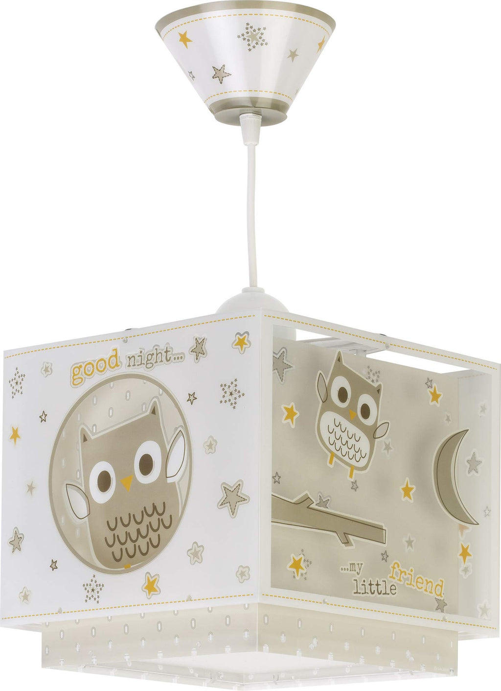 Dalber kinderlampe Pendelleuchte Hängelampe Eule Tiere Good Night, Beige