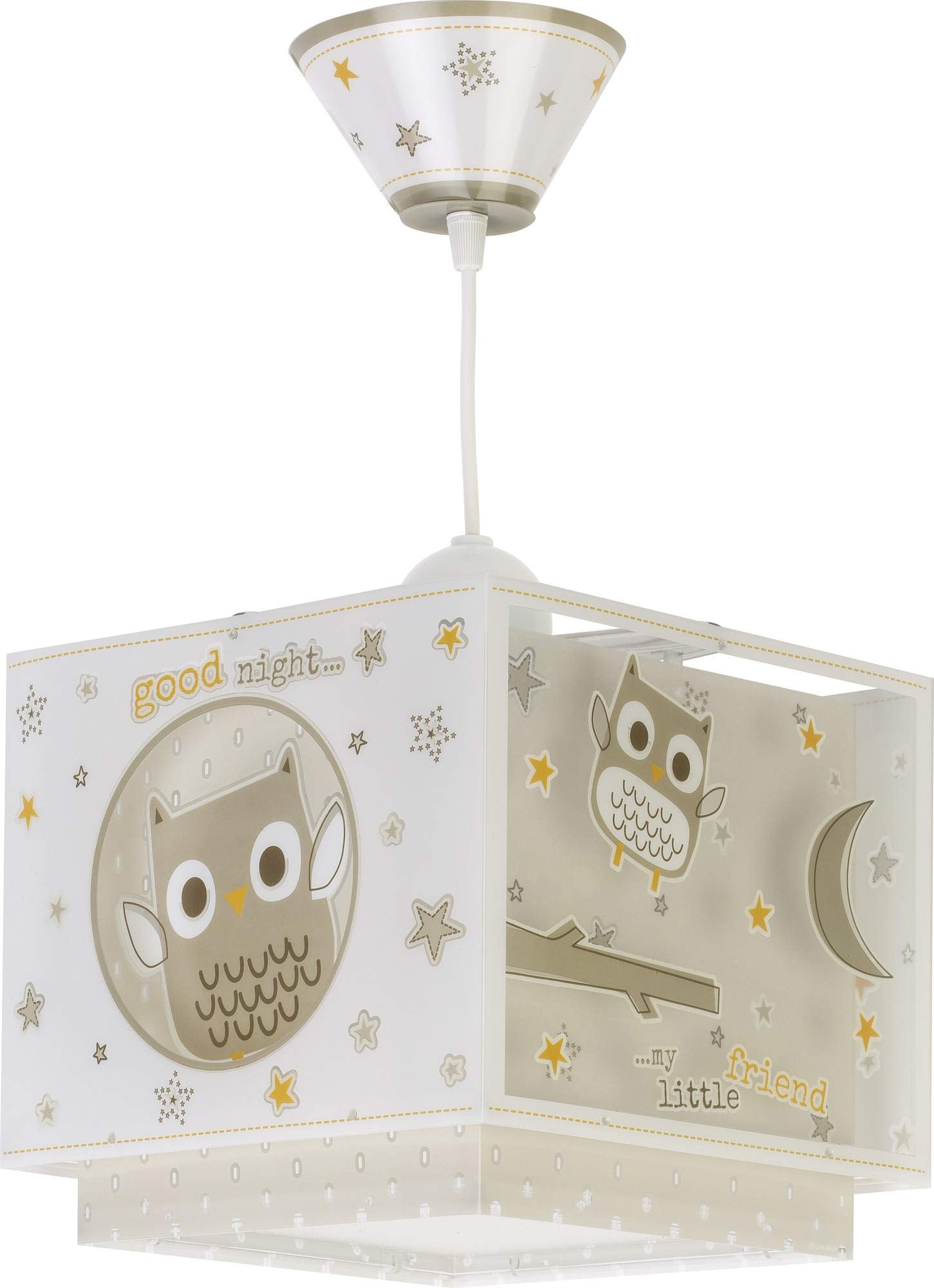 Dalber kinderlampe Pendelleuchte Hängelampe Eule Tiere Good Night, Beige