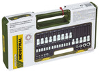 PROXXON Spezialsatz für TX- und Innensechskantschrauben, Für 1/4"-Vierkantantrieb und 1/2"-Vierkantantrieb, 42-teiliges Werkzeug-Set mit Kunststoffkoffer, 23290