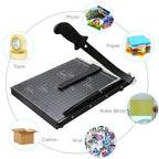 COOCHEER A4 Papierschneider Fotoschneider Profi Hebelschneider Papierschneidemaschine Schneidegerät Bindegerät Schrottmaschineider für Schule & Büro, Schwarz
